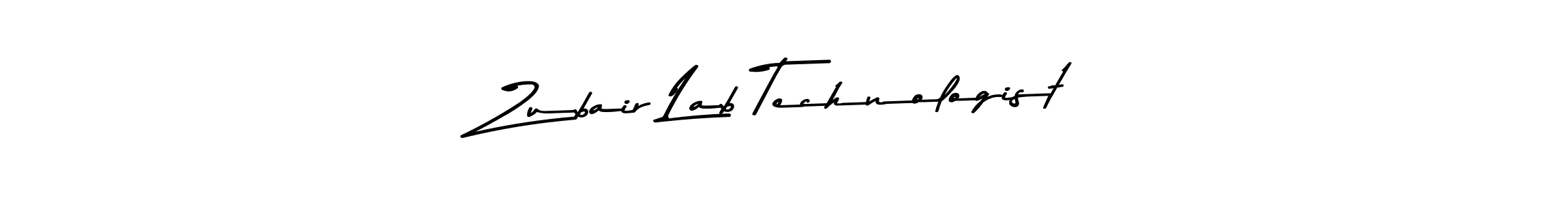 How to make Zubair Lab Technologist name signature. Use Asem Kandis PERSONAL USE style for creating short signs online. This is the latest handwritten sign. Zubair Lab Technologist signature style 9 images and pictures png
