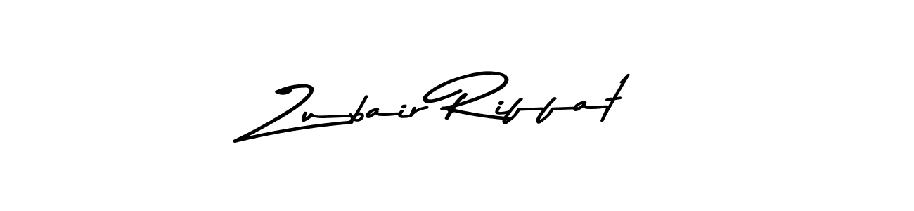 Make a beautiful signature design for name Zubair Riffat. With this signature (Asem Kandis PERSONAL USE) style, you can create a handwritten signature for free. Zubair Riffat signature style 9 images and pictures png