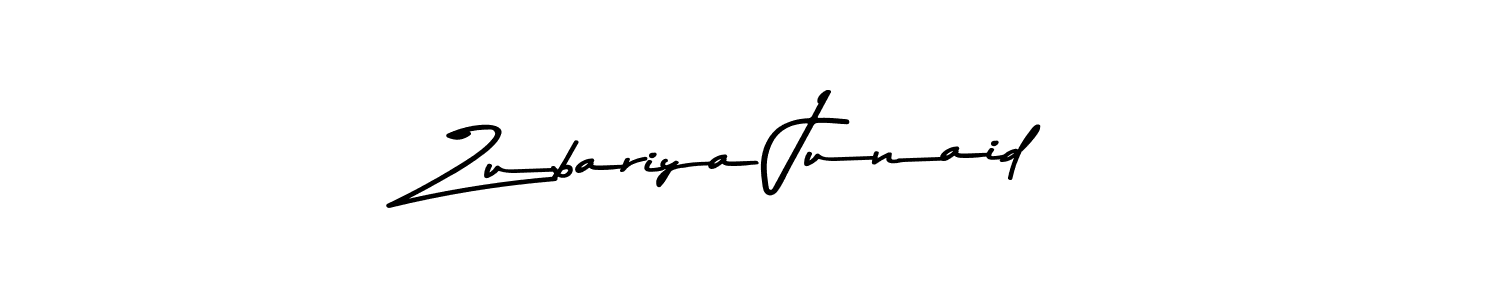 Design your own signature with our free online signature maker. With this signature software, you can create a handwritten (Asem Kandis PERSONAL USE) signature for name Zubariya Junaid. Zubariya Junaid signature style 9 images and pictures png