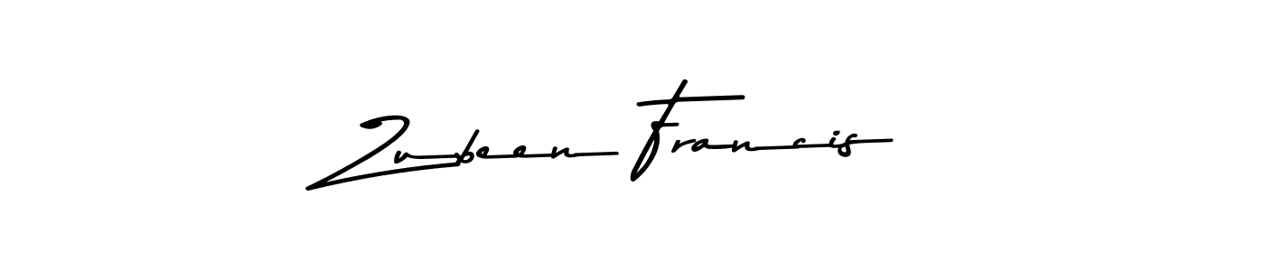 Create a beautiful signature design for name Zubeen Francis. With this signature (Asem Kandis PERSONAL USE) fonts, you can make a handwritten signature for free. Zubeen Francis signature style 9 images and pictures png