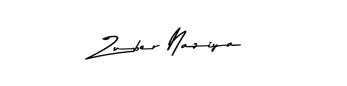 Design your own signature with our free online signature maker. With this signature software, you can create a handwritten (Asem Kandis PERSONAL USE) signature for name Zuber Naziya. Zuber Naziya signature style 9 images and pictures png