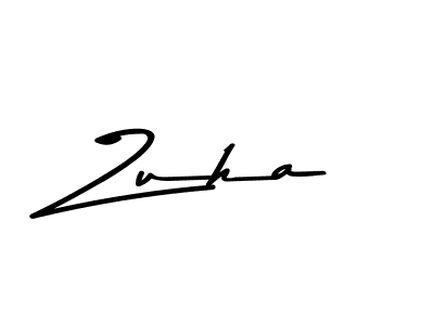 Design your own signature with our free online signature maker. With this signature software, you can create a handwritten (Asem Kandis PERSONAL USE) signature for name Zuha. Zuha signature style 9 images and pictures png
