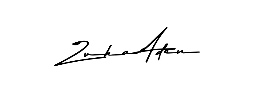 Also You can easily find your signature by using the search form. We will create Zuha Aden name handwritten signature images for you free of cost using Asem Kandis PERSONAL USE sign style. Zuha Aden signature style 9 images and pictures png