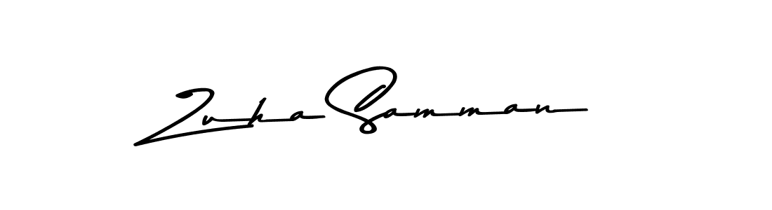 How to make Zuha Samman signature? Asem Kandis PERSONAL USE is a professional autograph style. Create handwritten signature for Zuha Samman name. Zuha Samman signature style 9 images and pictures png