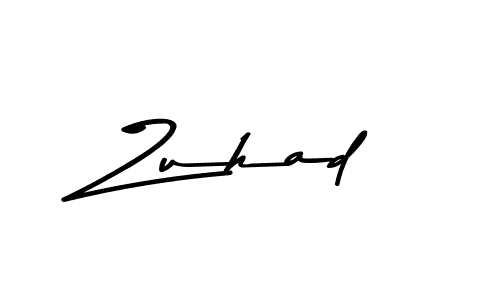 Zuhad stylish signature style. Best Handwritten Sign (Asem Kandis PERSONAL USE) for my name. Handwritten Signature Collection Ideas for my name Zuhad. Zuhad signature style 9 images and pictures png