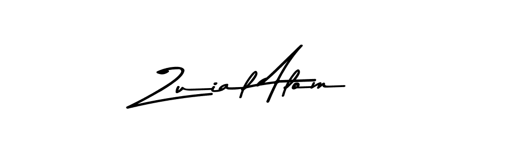 Use a signature maker to create a handwritten signature online. With this signature software, you can design (Asem Kandis PERSONAL USE) your own signature for name Zuial Alom. Zuial Alom signature style 9 images and pictures png