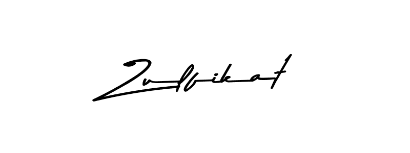 How to make Zulfikat name signature. Use Asem Kandis PERSONAL USE style for creating short signs online. This is the latest handwritten sign. Zulfikat signature style 9 images and pictures png