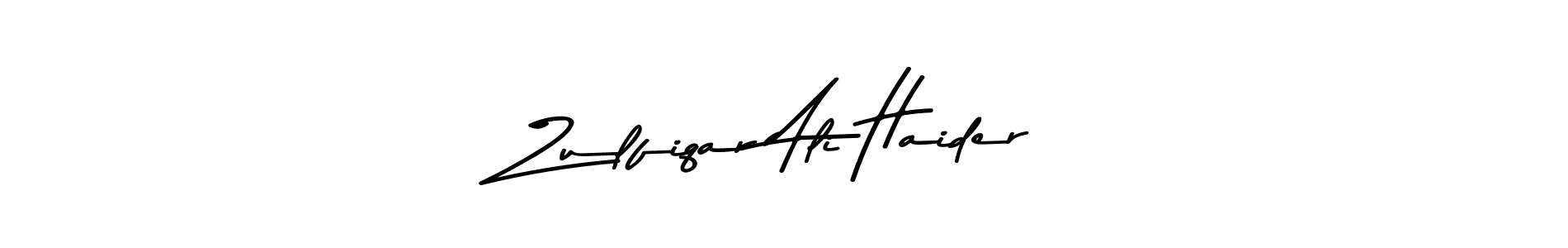 Use a signature maker to create a handwritten signature online. With this signature software, you can design (Asem Kandis PERSONAL USE) your own signature for name Zulfiqar Ali Haider. Zulfiqar Ali Haider signature style 9 images and pictures png