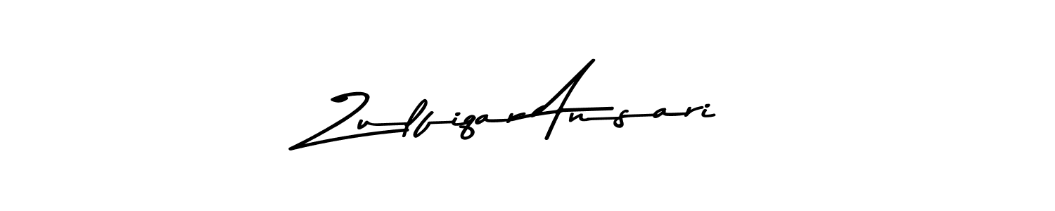 Make a beautiful signature design for name Zulfiqar Ansari. With this signature (Asem Kandis PERSONAL USE) style, you can create a handwritten signature for free. Zulfiqar Ansari signature style 9 images and pictures png