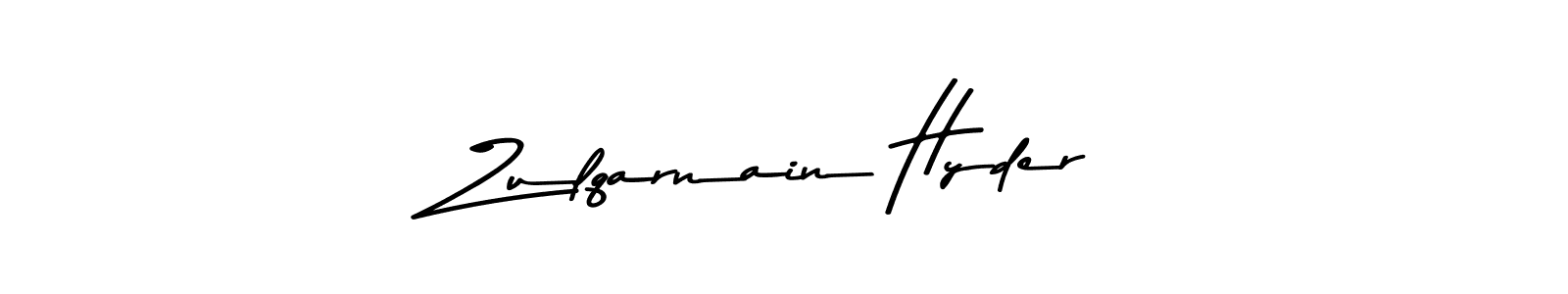How to make Zulqarnain Hyder signature? Asem Kandis PERSONAL USE is a professional autograph style. Create handwritten signature for Zulqarnain Hyder name. Zulqarnain Hyder signature style 9 images and pictures png