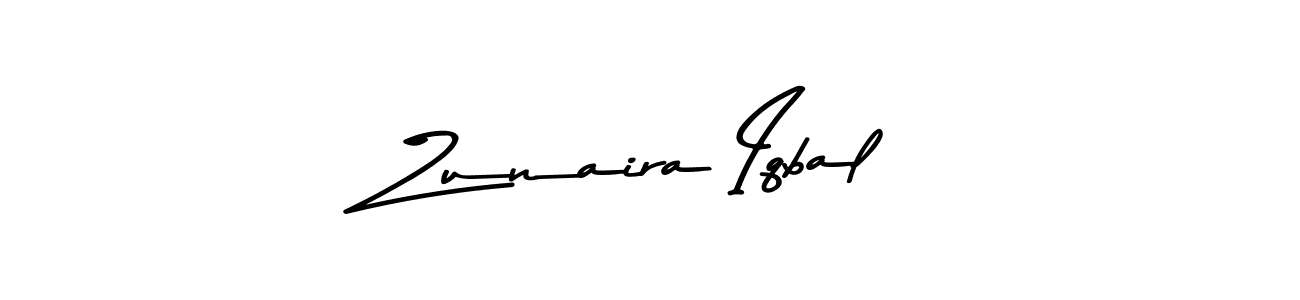 Design your own signature with our free online signature maker. With this signature software, you can create a handwritten (Asem Kandis PERSONAL USE) signature for name Zunaira Iqbal. Zunaira Iqbal signature style 9 images and pictures png