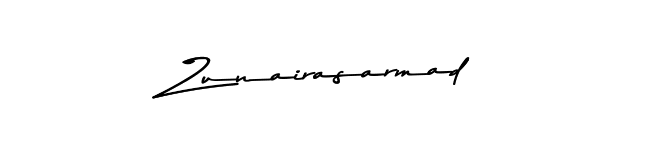 Also we have Zunairasarmad name is the best signature style. Create professional handwritten signature collection using Asem Kandis PERSONAL USE autograph style. Zunairasarmad signature style 9 images and pictures png