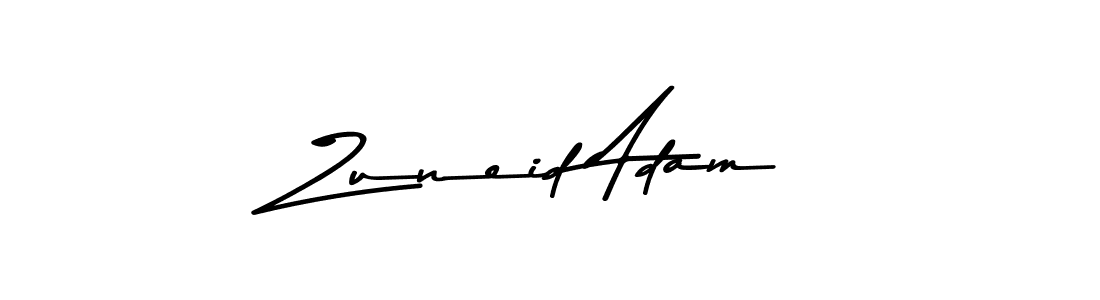 How to make Zuneid Adam name signature. Use Asem Kandis PERSONAL USE style for creating short signs online. This is the latest handwritten sign. Zuneid Adam signature style 9 images and pictures png