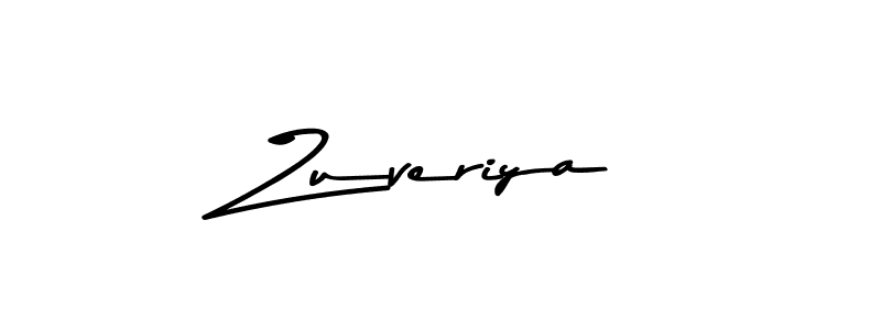 How to make Zuveriya name signature. Use Asem Kandis PERSONAL USE style for creating short signs online. This is the latest handwritten sign. Zuveriya signature style 9 images and pictures png