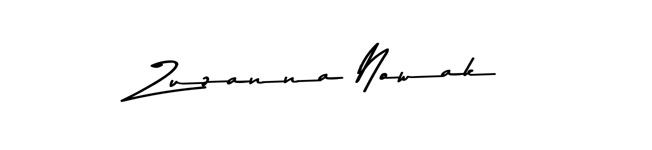 How to make Zuzanna Nowak name signature. Use Asem Kandis PERSONAL USE style for creating short signs online. This is the latest handwritten sign. Zuzanna Nowak signature style 9 images and pictures png