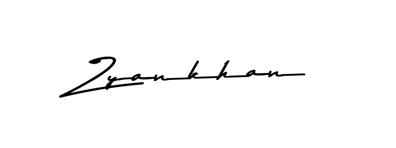 Also we have Zyankhan name is the best signature style. Create professional handwritten signature collection using Asem Kandis PERSONAL USE autograph style. Zyankhan signature style 9 images and pictures png