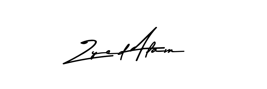 Make a beautiful signature design for name Zyed Alam. With this signature (Asem Kandis PERSONAL USE) style, you can create a handwritten signature for free. Zyed Alam signature style 9 images and pictures png