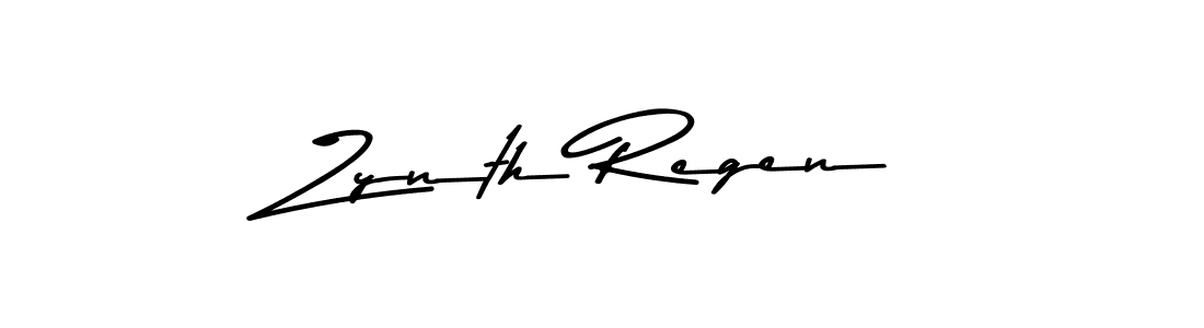 Zynth Regen stylish signature style. Best Handwritten Sign (Asem Kandis PERSONAL USE) for my name. Handwritten Signature Collection Ideas for my name Zynth Regen. Zynth Regen signature style 9 images and pictures png